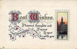 1913 L.S.C. tm. #261E &quot;Best Wishes Scenic&quot; - £2.31 GBP