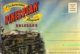 1938 Souvenir Fanfold of Pike&#39;s Peak - 18 Color Images! - £10.14 GBP