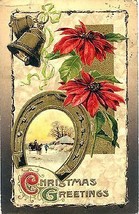 1910 John Winsch tm. &quot;Christmas Bells &amp; Horseshoe&quot; - £4.70 GBP
