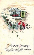 1923 &quot;J.P. Co.&quot; tm. #709 Christmas Redbirds - £1.52 GBP