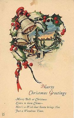 Primary image for 1920's J.P. Co. tm. "Glitter Christmas Bells" verse