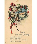 1920&#39;s J.P. Co. tm. &quot;Glitter Christmas Bells&quot; verse - £3.89 GBP