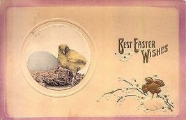 1924 &quot;Best Easter Wishes&quot; hatchling photo applique - £3.90 GBP