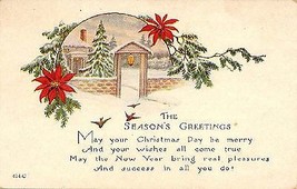 1920&#39;s #414-C &quot;Season&#39;s Greetings&quot; verse card - $1.95