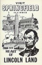 1960&#39;s Visit Springfield - &quot;Heart of Lincoln Land&quot; - £1.54 GBP