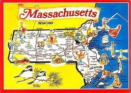 1980&#39;s Massachusetts &quot;Map Card&quot; - Bay State - £3.09 GBP