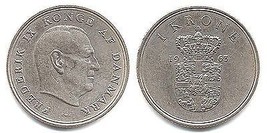 1963 Denmark One Krone - Very Fine+ - $2.92
