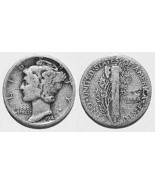 1942-D Mercury Silver Dime - Very Good+ - £4.70 GBP