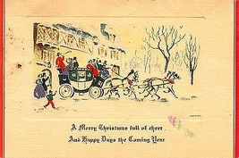 1930 Christmas &quot;Coach &amp; Horses&quot; - £3.05 GBP