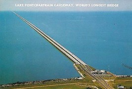 1980&#39;s Lake Pontchartrain Causeway, Louisiana - World&#39;s Longest Bridge - £3.06 GBP