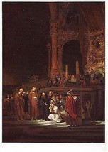 1980&#39;s &quot;Christ and the Adulteress&quot; by Rembrandt van Rijn, National Gallery - £3.06 GBP