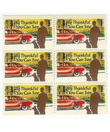 Block of 6 MINT &quot;Be Thankful You Can See&quot; stamps - £3.91 GBP