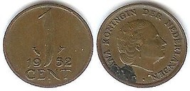 1952 Netherland 1 Cent - £2.28 GBP