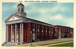 1940&#39;s First Baptist Church, Kingsport, Tennessee - £4.62 GBP
