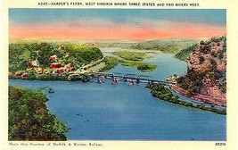 1940&#39;s Harper&#39;s Ferry, 3 states 2 rivers, West Virginia - £5.49 GBP