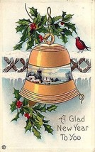 Stegher tm. Lithograph New Year&#39;s &quot;Bell&quot; &amp; seal stamp - £4.78 GBP