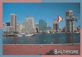 1980&#39;s Baltimore, Maryland skyline and seaport harbor - £2.33 GBP