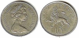 1969 United Kingdom 10 New Pence - Very Fine - $2.95