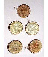 5 brass, gold-toned buttons 7/8&quot; diameters - £2.29 GBP
