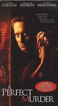 VHS &quot;A Perfect Murder&quot;  sizzling suspense with Michael Douglas &amp; Gwyneth... - $2.92