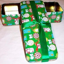 Christmas Holiday Rectagular Tin Box - £2.32 GBP