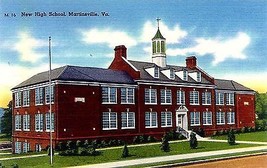 1940&#39;s Martinsville, VA. New High School, in daytime - £3.90 GBP