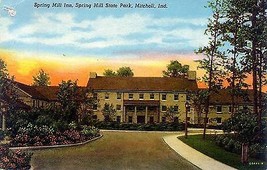 1956 Spring Mill Inn &amp; State Park, Mitchell, Indiana - £3.88 GBP