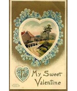 1909 Davidson Bros. tm. #167 &quot;Valentine Heart Scenic&quot; - £3.89 GBP
