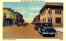 1940&#39;s Main Street (day), looking west, Salem, Virginia - $4.95