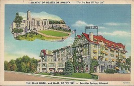 1938 Elms Hotel and Hall of Waters, Excelsior Springs, Missouri - £3.88 GBP