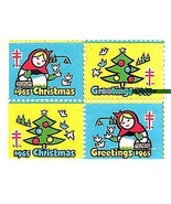 1965 Block of 4 Christmas Seals (lower-left corner) - £1.77 GBP