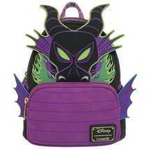 Loungefly Maleficent Dragon Mini Backpack Glow in the Dark Flames NWT In... - £133.67 GBP