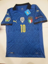 Lorenzo Insigne Italy 20/21 Euro Champions Match Blue Home Soccer Jersey 2020-21 - £79.93 GBP