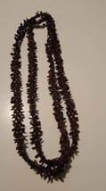 Vintage Hawaiian Apple Seed Necklace Brown KOA - £19.21 GBP