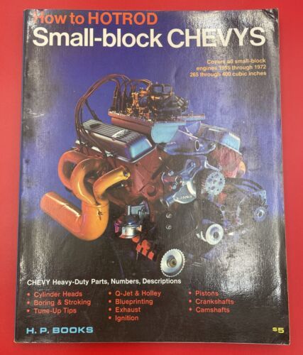 Primary image for Vintage 1972 How to Hotrod Small-Block Chevys HP Books Chevrolet Manual Book