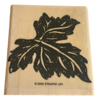Stampin Up Rubber Stamp Leaf with Veins Fall Autumn Season Nature Outdoors - £4.00 GBP
