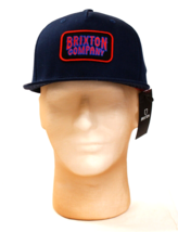 Brixton Company Blue Bailey Snapback 5 Panel Adjustable Cap Hat Men&#39;s On... - £23.70 GBP