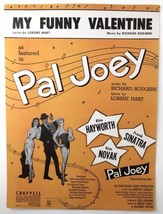 My Funny Valentine SHEET MUSIC Pal Joey Frank Sinatra Rita Hayworth Kim ... - £11.57 GBP