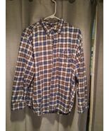 Chaps Shirt Mens XL Plaid Button Down Long Sleeve Flannel Pocket - $16.84 CAD