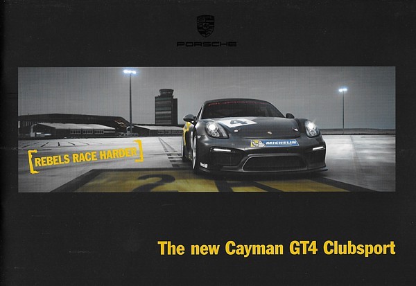 2016 Porsche CAYMAN GT4 CLUBSPORT sales brochure catalog US 16 racing CS - $25.00
