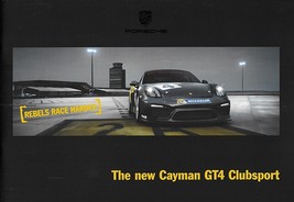 2016 Porsche CAYMAN GT4 CLUBSPORT sales brochure catalog US 16 racing CS - $30.00