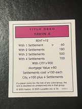 Star Wars Saga - Monopoly Title Deed Card - Yavin 4 - $3.43