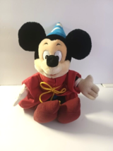 Vtg Disneyland Walt Disney World Sorcerer Mickey Mouse Plush Fantasia Blue Hat - £11.10 GBP