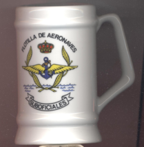 Spain Flotilla De Aeronaves Suboficiales Commemorative Ceramic Porcelain Stein - £11.79 GBP