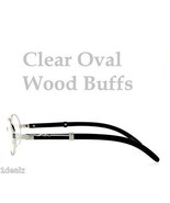 New Oval Wood Buffs Unisex clear glasses Oval UV400 Lenses and Silver fr... - £23.08 GBP