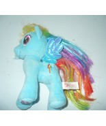 Ty My Little Pony Sparkle Rainbow Dash 7&quot; Plush 2015 Blue Purple Eyes Ha... - $8.91