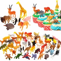 Animals Figure, 80 Piece Mini Safari Jungle Animals And Farm Animal Toys Set, Re - £22.13 GBP