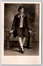 RPPC Pretty Young Lady 1928 Mary Persin Studio Photo Postcard K25 - £7.81 GBP