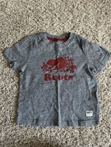 Roots Kids’ Grey  Logo T-Shirt Short Sleeve Canada Maple Leaf Size 3T - $7.69