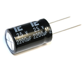 10pcs Illinois Capacitor CKH 2200uf 25v 105C Radial Electrolytic (IC) - $5.25